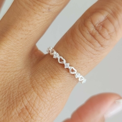 ANILLO CORAZON Y DESTELLO CUBIC