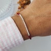 PULSERA BOLITAS CRISTAL ROJA