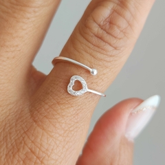 ANILLO CORAZON CALADO MICROPAVE