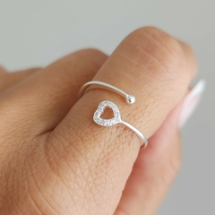 ANILLO CORAZON CALADO MICROPAVE - comprar online