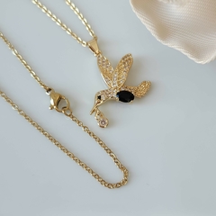 COLLAR COLIBRI NEGRO ABRIL 45CM en internet