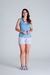 Pijama Feminino Curto Botão Regata Nas Nuvens