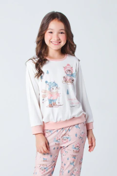 Pijama Juvenil Menina Inverno Gatos