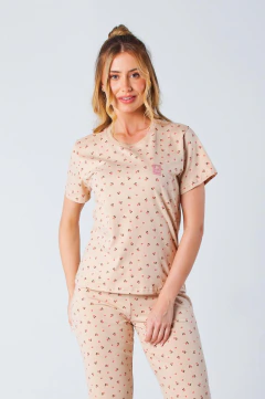 Pijama Feminino Capri Margaridas