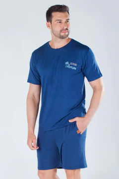 Pijama Masculino Curto Ondas