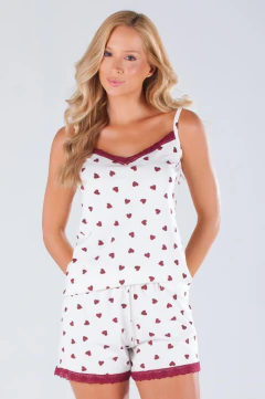 Pijama Feminino Curto Alça Amor