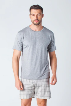 Pijama Masculino Curto Xadrez