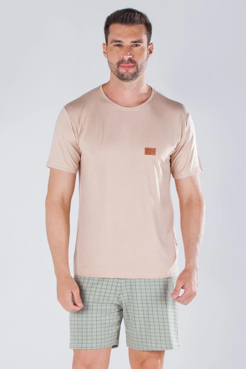 Pijama Masculino Curto Sonhos Longos