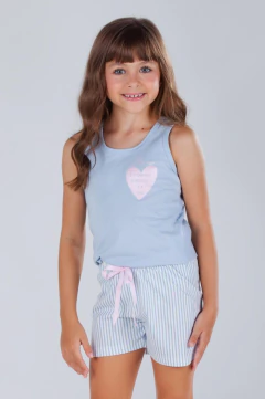 Pijama Infantil Verão Menina Regata Caminho e Verdade