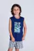 Pijama Infantil Verão Menino Regata Dino