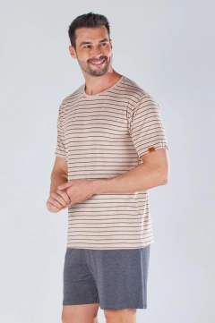 Pijama Masculino Curto Listra
