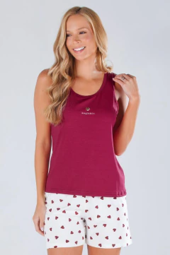 Pijama Feminino Curto Regata Amor