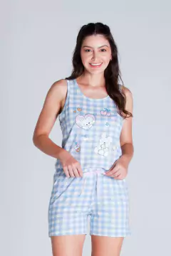 Pijama Feminino Curto Regata Doces