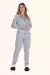 Pijama Inverno Feminino Botão Gravataria