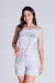 Pijama Feminino Curto Regata Corações