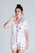 Pijama Feminino Curto Botão Estrela