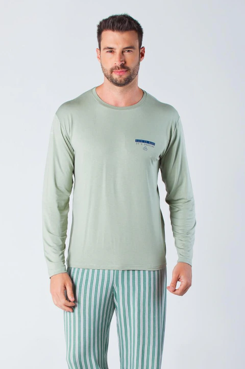 Pijama Masculino Inverno Preguiça