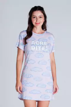 Camisola Manga Curta Nas Nuvens