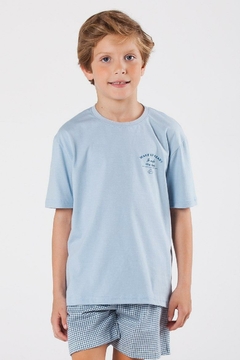 Pijama Juvenil Verão Menino Xadrez