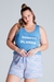 Pijama Plus Size Feminino Curto Regata Nas Nuvens