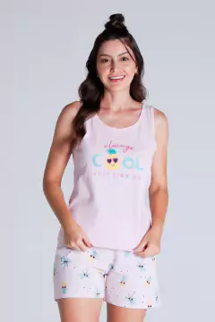 Pijama Feminino Curto Regata Tropical