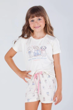 Pijama Juvenil Verão Menina Dog