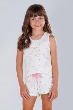 Pijama Infantil Verão Menina Regata Fruit