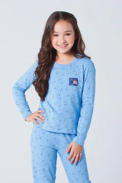 Pijama Infantil Menina Inverno Estrela
