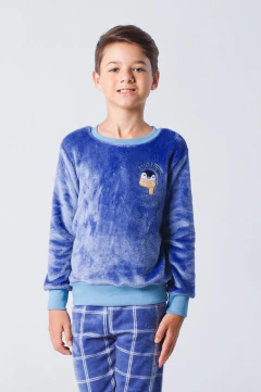 Pijama Juvenil Menino Inverno Pinguim