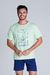 Pijama Plus Size Masculino Curto Mar