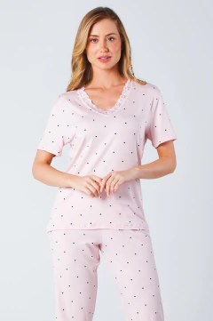 Pijama Feminino Capri Poá