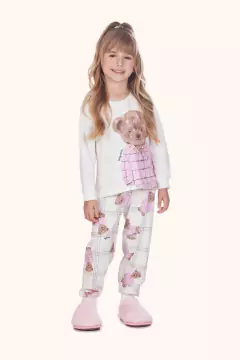 Pijama Infantil Menina Inverno Teddy Bear