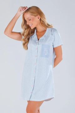 Camisola Botão Manga Curta Caminho e Verdade