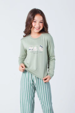 Pijama Juvenil Menina Inverno Preguiça