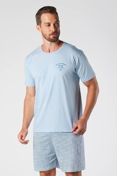 Pijama Masculino Curto Plus Size Xadrez