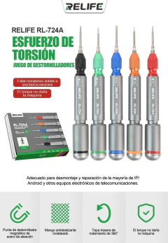 Juego de destornilladores dinamométricos de alta precisión RELIFE RL-724A