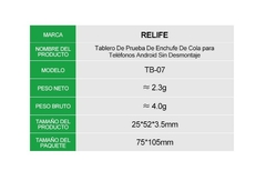 Imagen de RELIFE TB-07 Placa de prueba de interfaz de carga de teléfono IP Android sin desmontaje