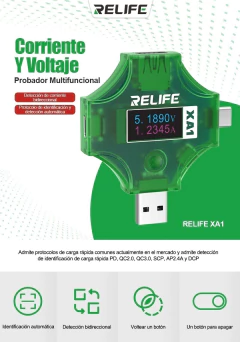 Comprobador multifunción de corriente y tensión RELIFE XA1
