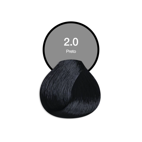 2.0 Preto Coloração Creme Permanente