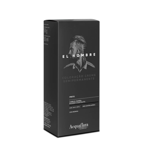 Preto Kit Coloração Creme Semipermanente El Hombre