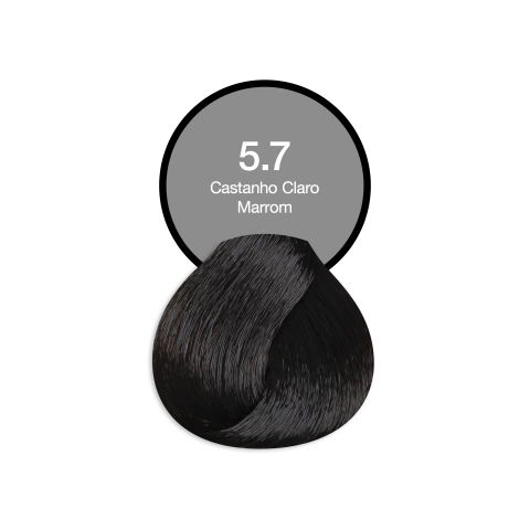 5.7 Castanho Claro Marrom Coloração Creme Permanente