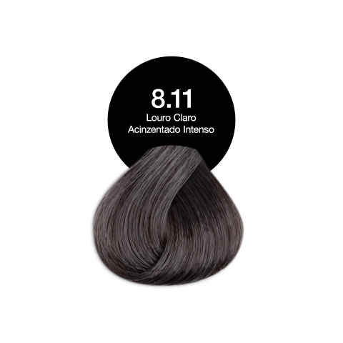 8.11 Louro Claro Acinzentado Intenso Tonalizante Sem Amônia