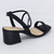 Sandalia Dakota Salto Bloco Conforto Strass - loja online