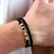Pulseira de Âmbar Masculina Mosaico Couro - comprar online
