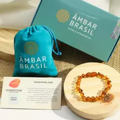 Pulseira Tornozeleira Âmbar Bebês Caramelo Polido - comprar online