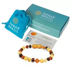 Pulseira de Âmbar Adolescentes Mesclado Polido - comprar online