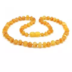 Colar de Âmbar Adolescentes Mel Rústico - comprar online