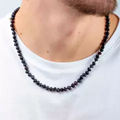 Colar de Âmbar Masculino Cereja Rústico - comprar online