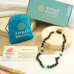 Colar de Âmbar para Bebês Cereja Olho de Gato - comprar online