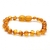 Pulseira Tornozeleira de Âmbar para Bebês Original Caramelo Polido - Âmbar Brasil